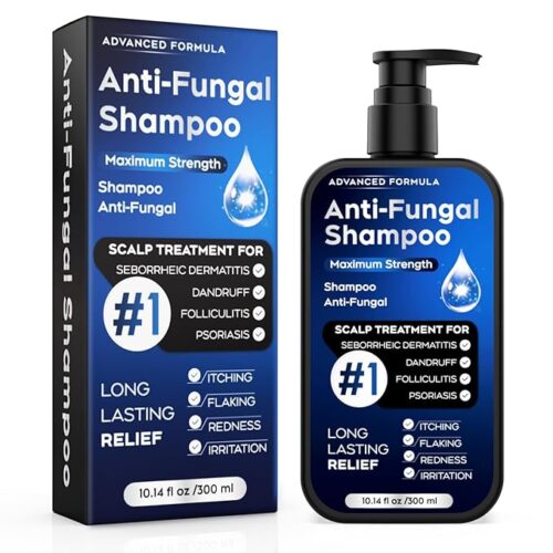 Champú Antifúngico Natural – Alivio Efectivo para Dermatitis Seborreica, Psoriasis y Foliculitis del Cuero Cabelludo