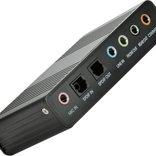 Tarjeta de Sonido USB 5.1 – Audio Envolvente Profesional para PC y Portátiles