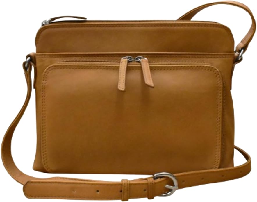 ili New York – Bolso cruzado de cuero genuino para mujer con bloqueo RFID y correa ajustable - Imagen 6